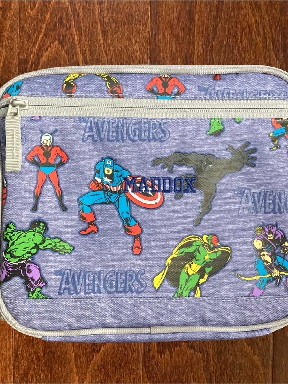 New Pottery Barn Marvel Avengers Kids Glow In The Dark Lunch Box MADDOX Monogram